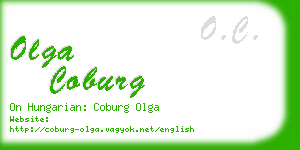 olga coburg business card